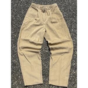 Vtg baggy Cords 28x34 corded pants Innovation Sport tan khaki cotton tapered